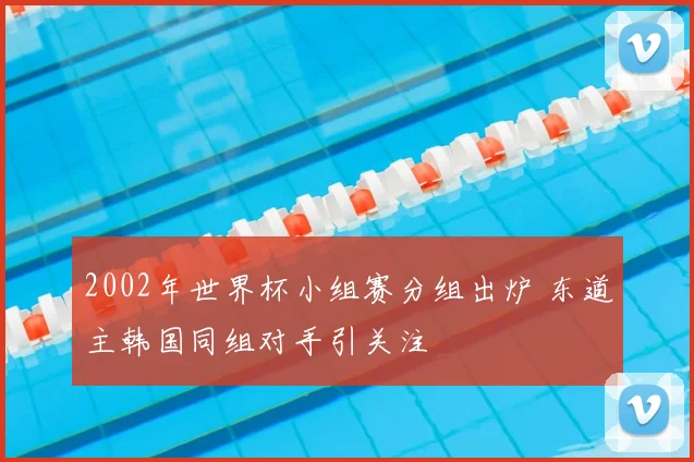 2002年世界杯小组赛分组出炉 东道主韩国同组对手引关注